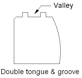 Example of a double tongue and groove design